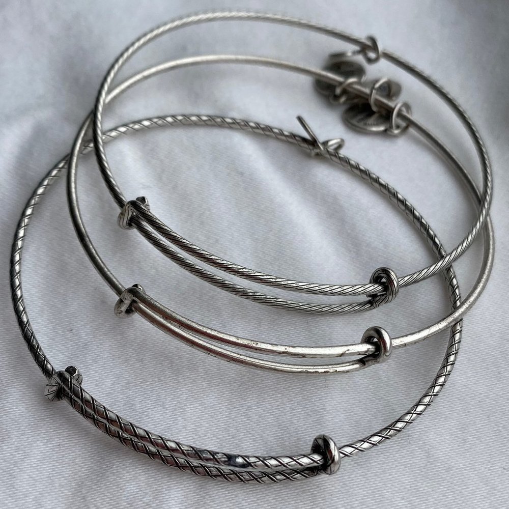 Alex and Ani stack bracelets